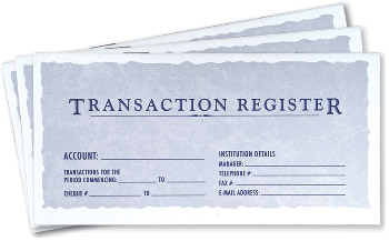 3-Pack Transaction Registers