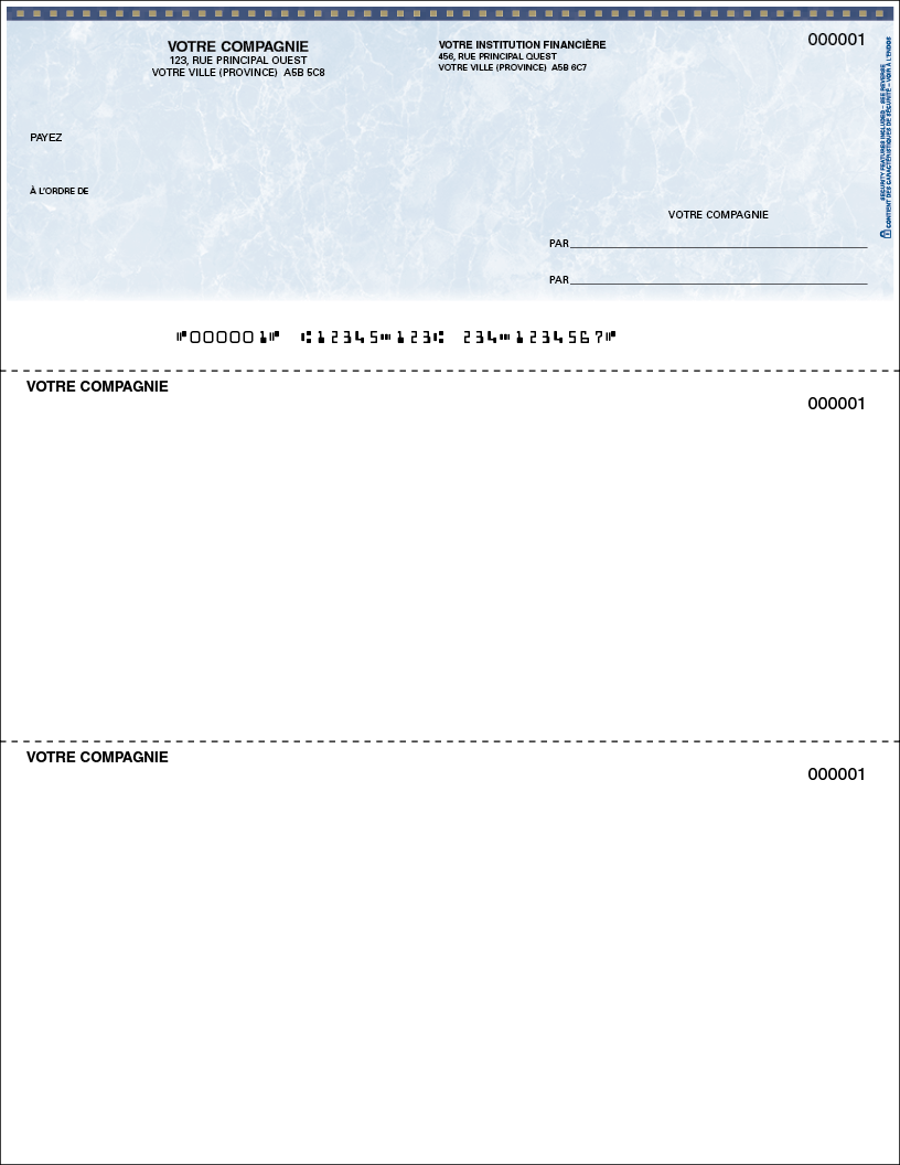 Chèque tout usage (SLF105)